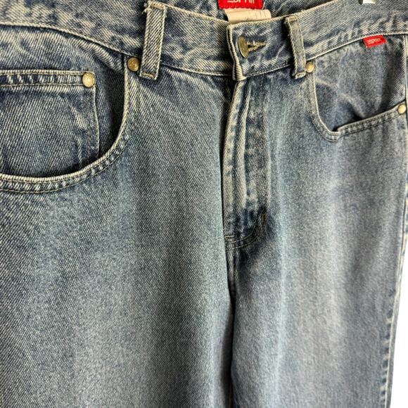 Vintage Esprit 100% Cotton Medium Wash Straight Leg High Rise Denim Jeans Size 9 - Picture 3 of 5